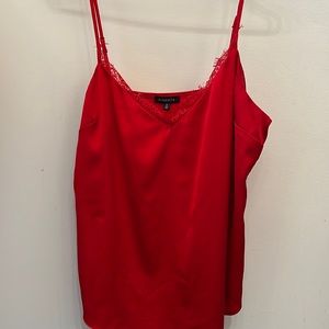 red satin shirt